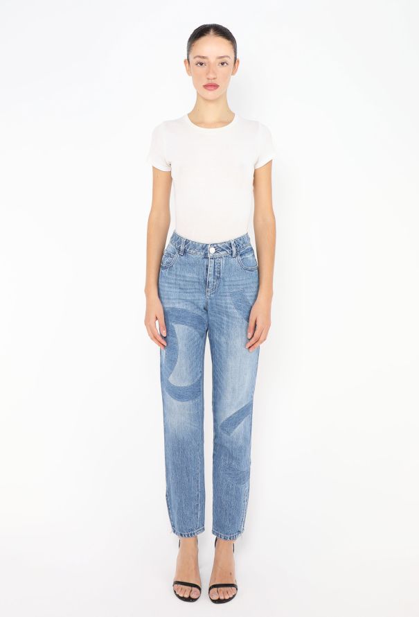 Chanel Tapered Tonal 'CC' Jeans - 1