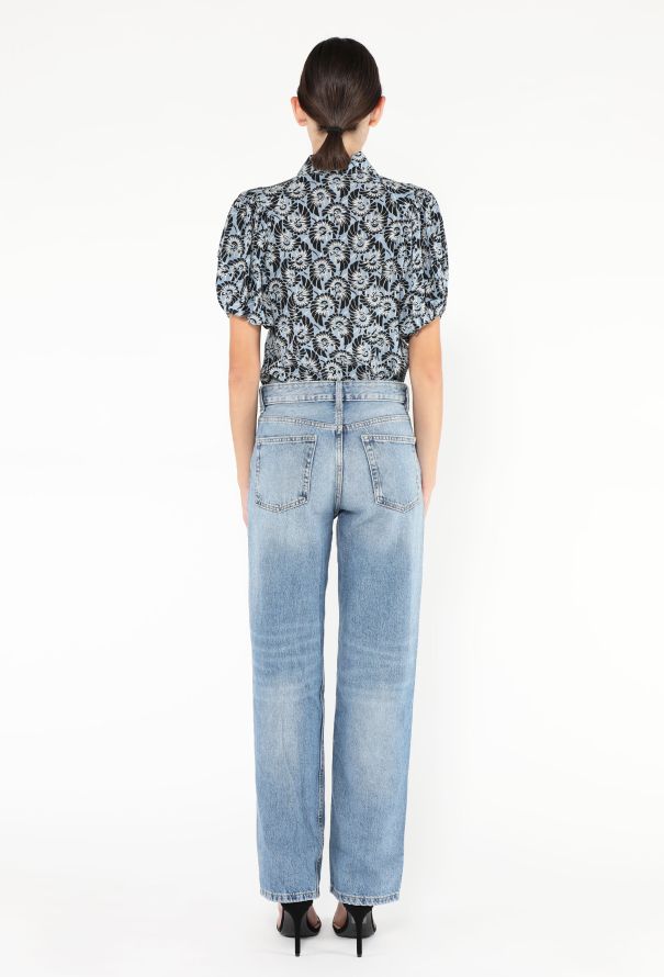 Prada 2016 Floral Printed Silk Blouse - 6