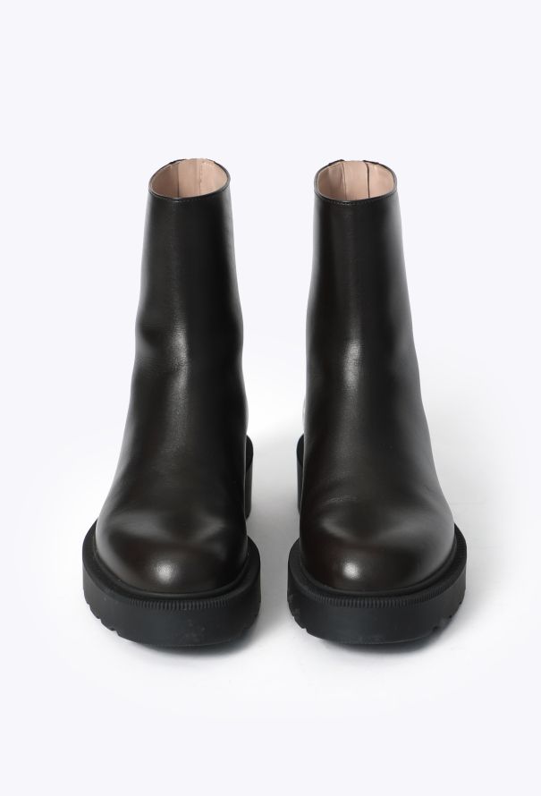 The Row F/W 2025 Nobilis Leather Ankle Boots - 4