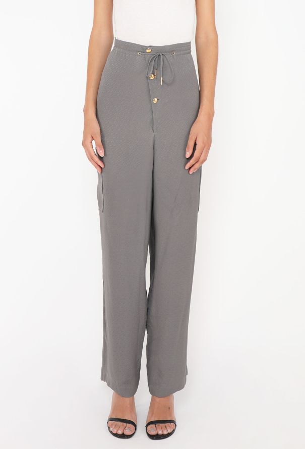 Céline 2021 Monogram Silk Cargo Pants - 2