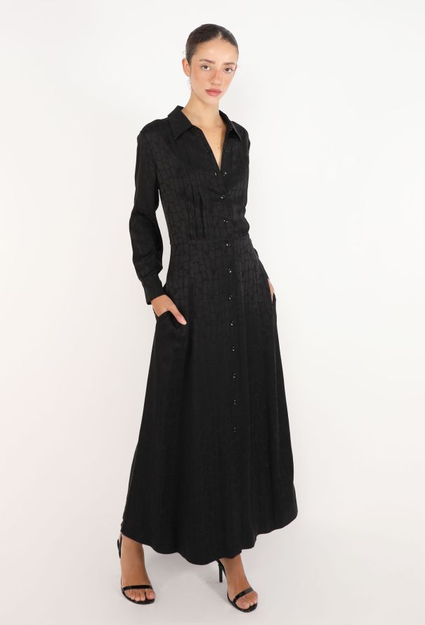 Céline Croco Jacquard Silk Dress, 2019 - 4
