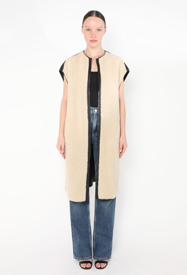 Céline Fall 2010 Shearling Hooded Vest - 2