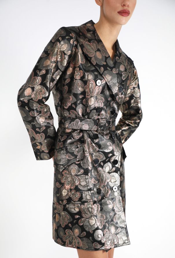 Saint Laurent STUNNING Haute Couture 1969 Brocade Trench - 7