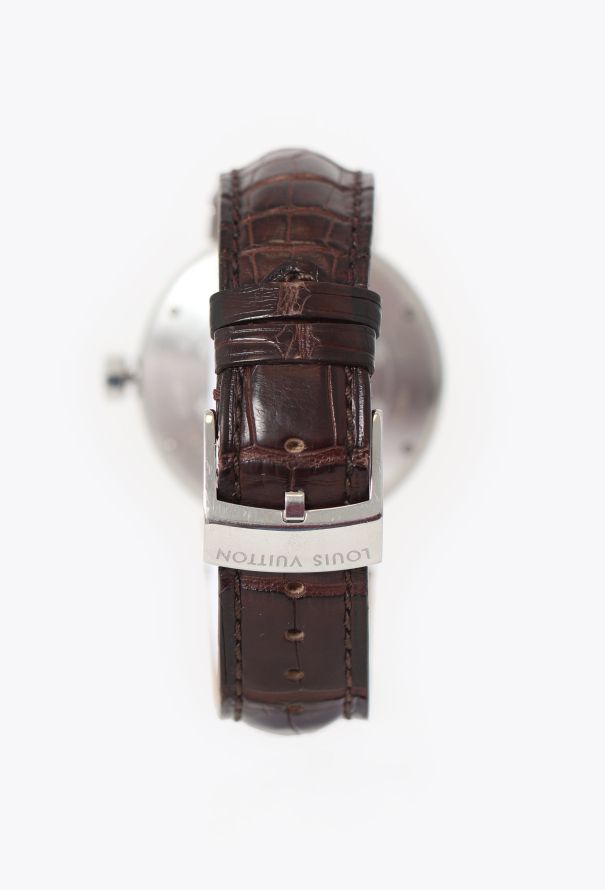 Louis Vuitton Steel Tambour GMT Q1131 Watch - 4 Louis Vuitton Steel Tambour GMT Q1131 Watch - 4