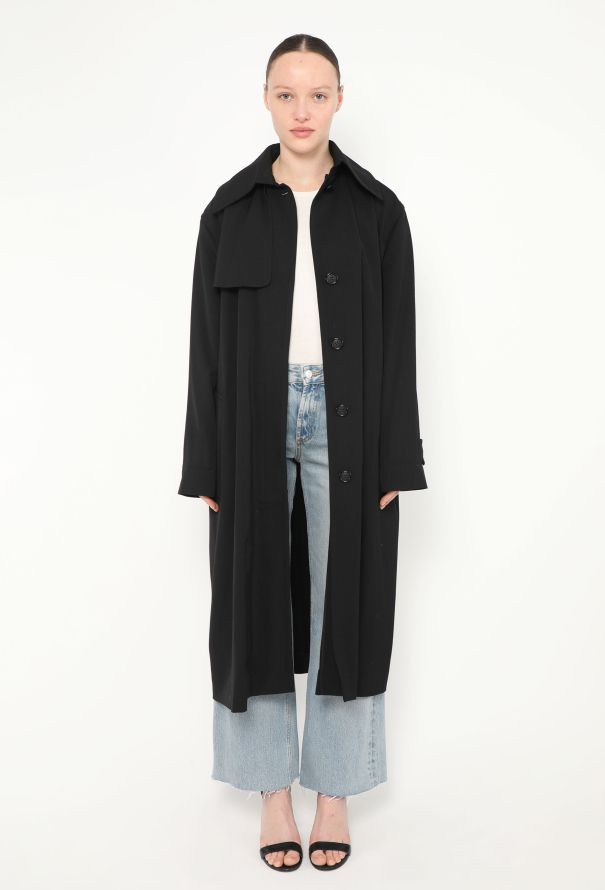 Céline Belted Twill Trench Coat - 2 Céline Belted Twill Trench Coat - 2