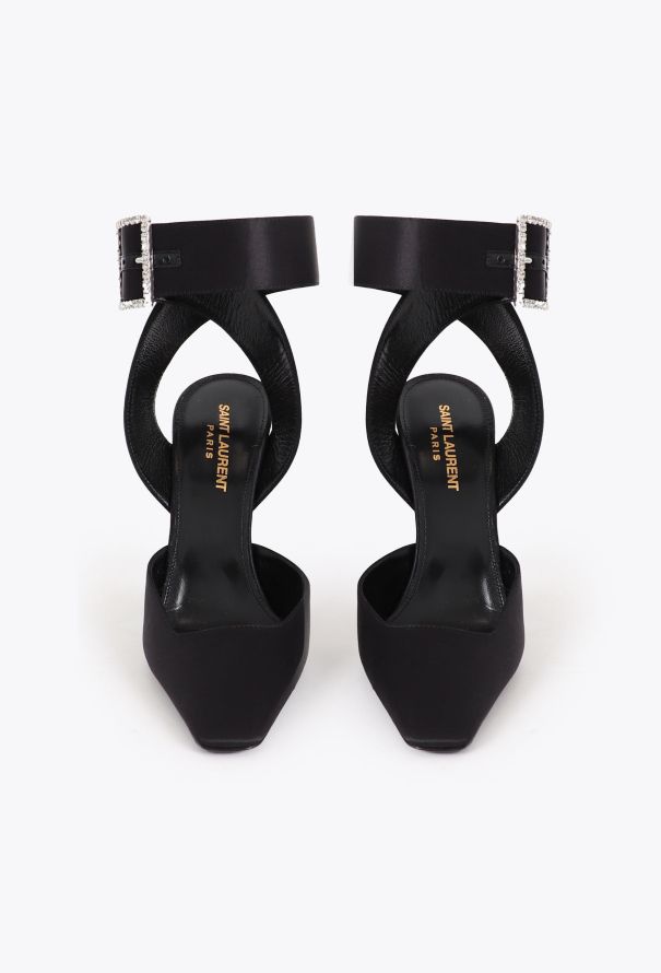 Saint Laurent F/W 2022 Claude Satin Buckled Pumps - 4