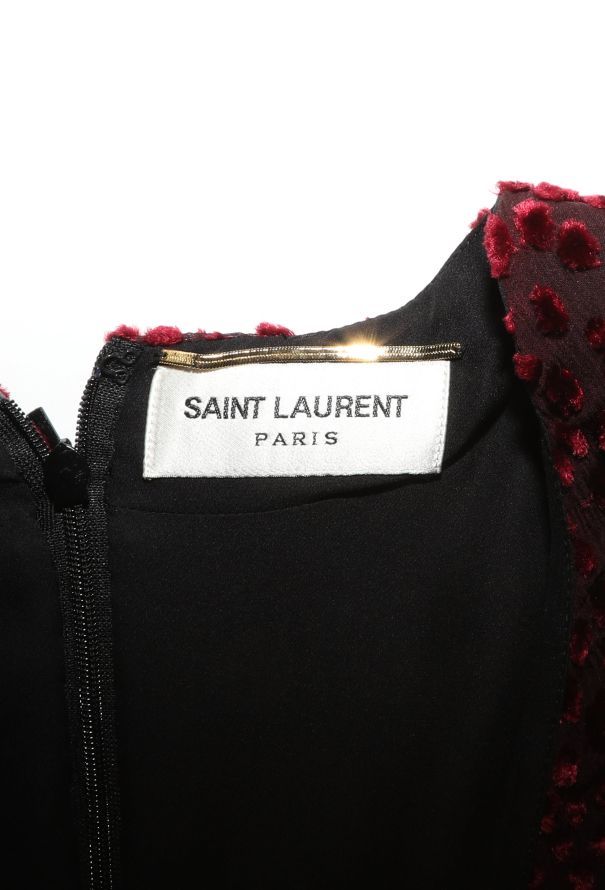 Saint Laurent Pre-Fall 2018 Devoré Gathered Dress - 7