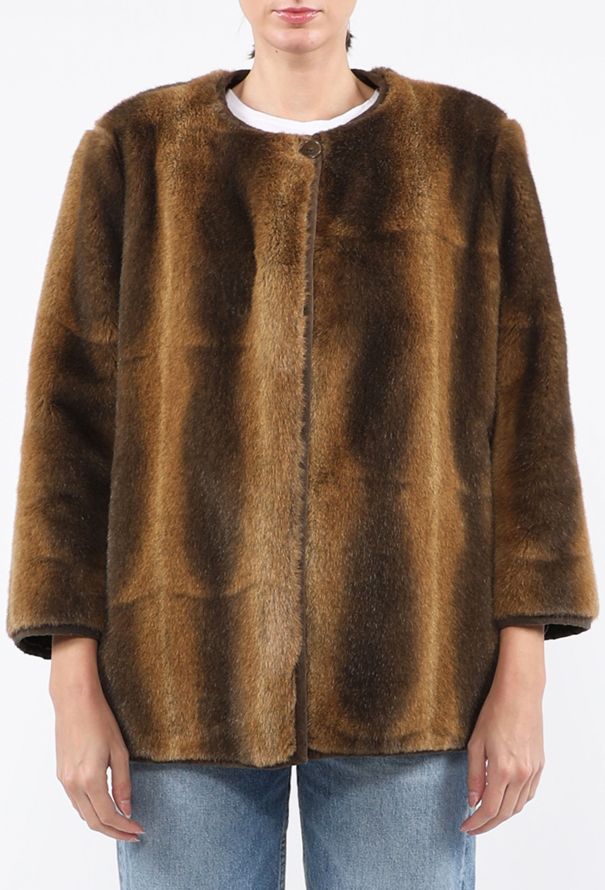 Giorgio Armani Faux Fur Coat, 1990s - 2