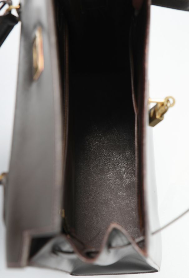 Hermès Vintage '50s Marron Box Kelly Sellier 32 - 13