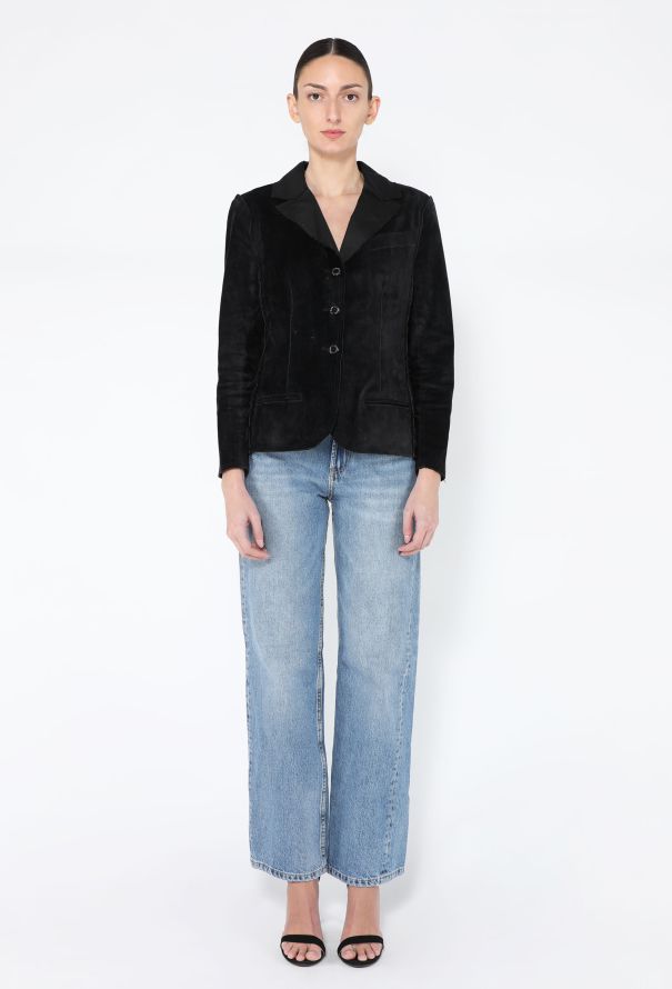 Chanel S/S 2003 Cropped Suede Jacket - 3