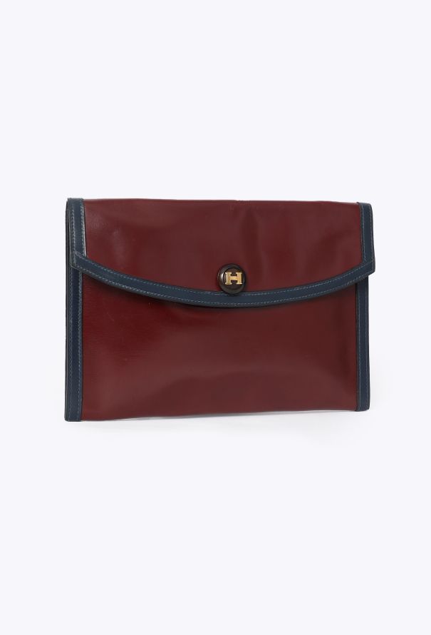 Hermès Vintage Bicolor Box Rio Clutch - 2