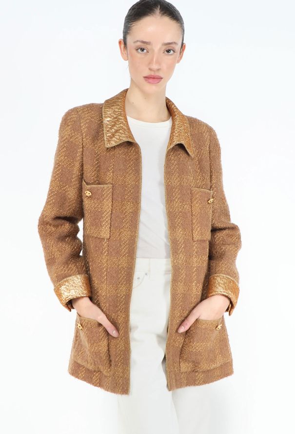 Chanel COLLECTOR F/W 1996 Checkered Gripoix Jacket - 1