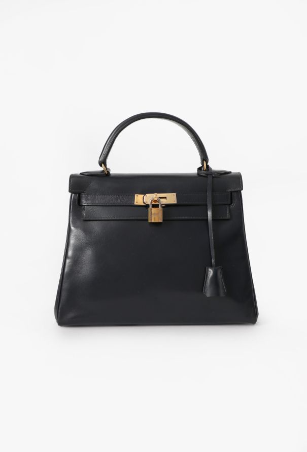 Hermès Vintage Navy Box Kelly Retourné 28, 1963 - 1