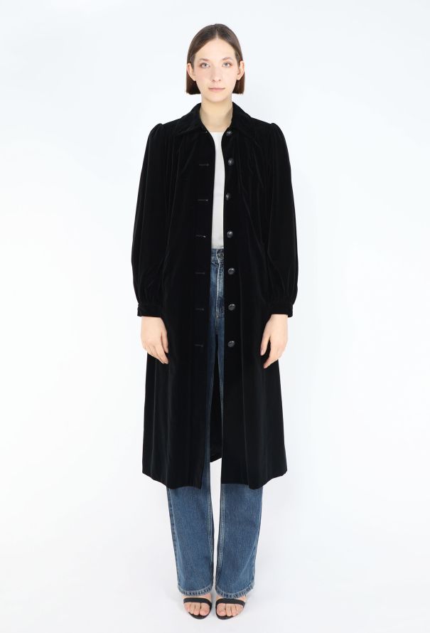 Saint Laurent Rare 1974 Velvet Opera Coat - 2