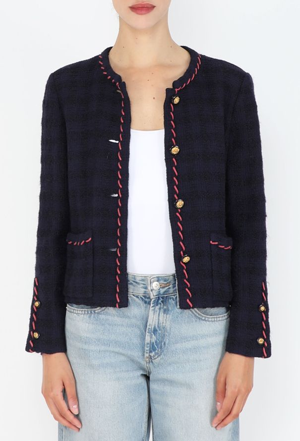 Chanel Lion-Embossed Tweed Jacket, 1970s - 1