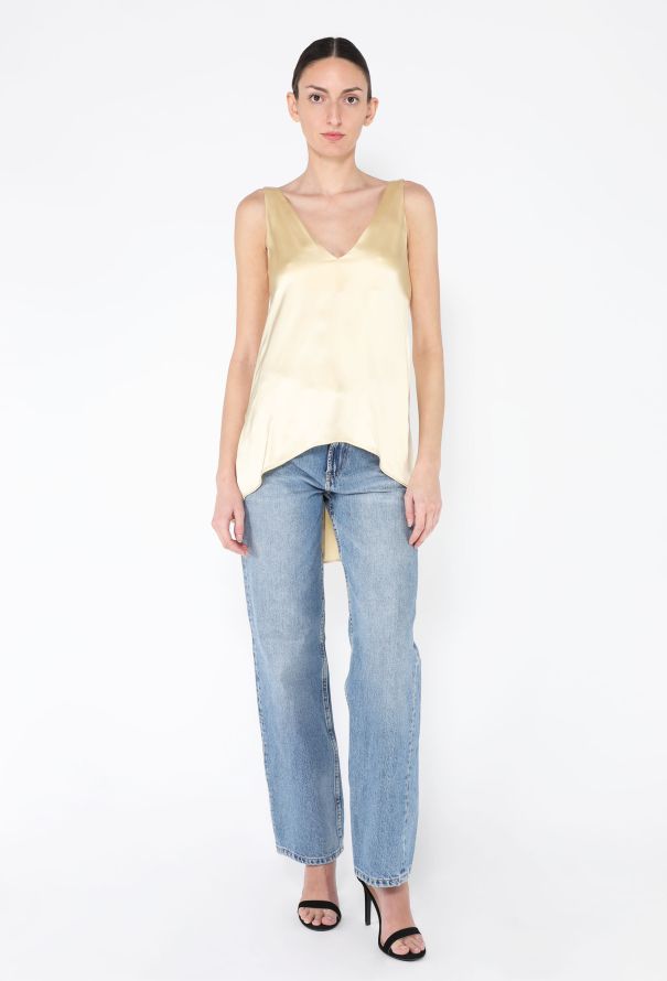 Céline Charmeuse V-Neck Top - 2