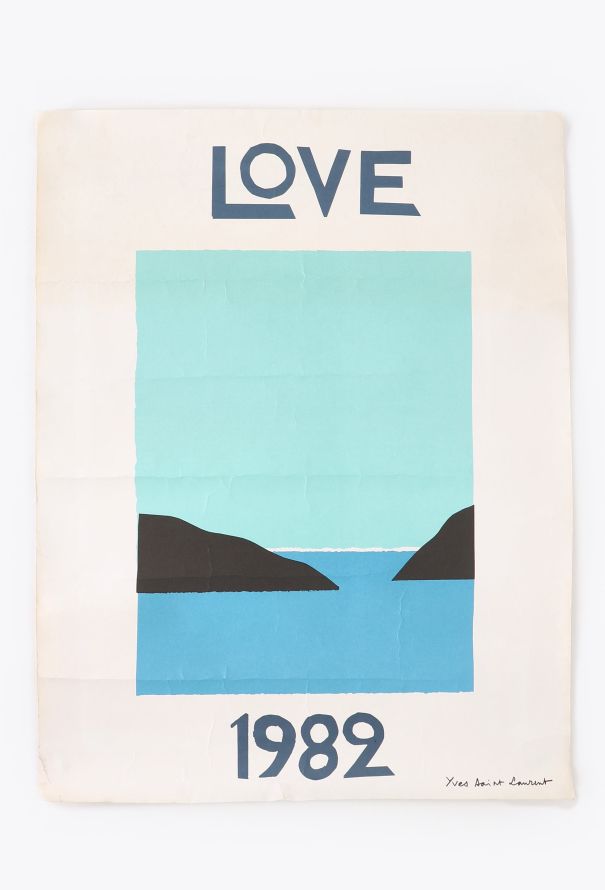 Saint Laurent Rare Original Love Poster, 1982 - 1