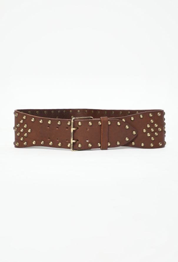 Saint Laurent 2015 Studded Leather Belt - 1