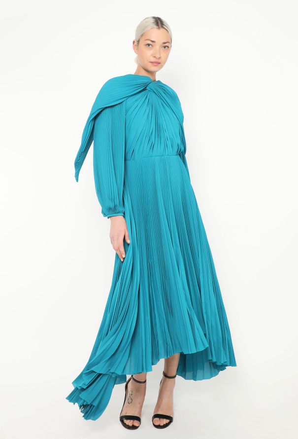Balenciaga S/S 2022 Asymmetrical Pleated Dress - 1