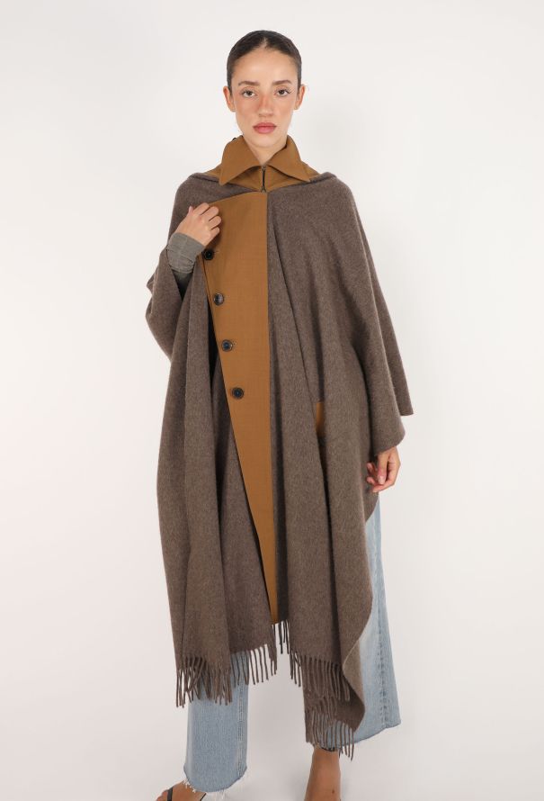 Jean Paul Gaultier Cashmere Fringe Shawl Cape, Early 2000s - 7