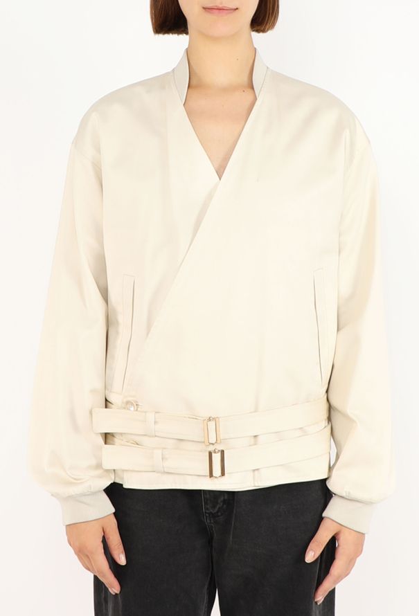 Saint Laurent Elbaz Belted Wrap Bomber Jacket, 2000 - 3