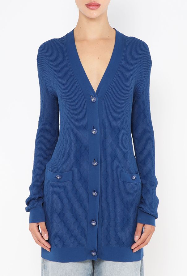 Chanel Lattice Knit 'CC' Cardigan - 1