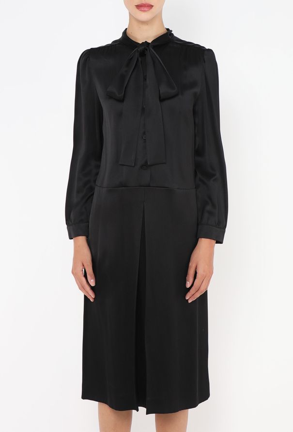 Prada F/W 2014 Charmeuse Lavallière Dress - 3 Prada F/W 2014 Charmeuse Lavallière Dress - 3