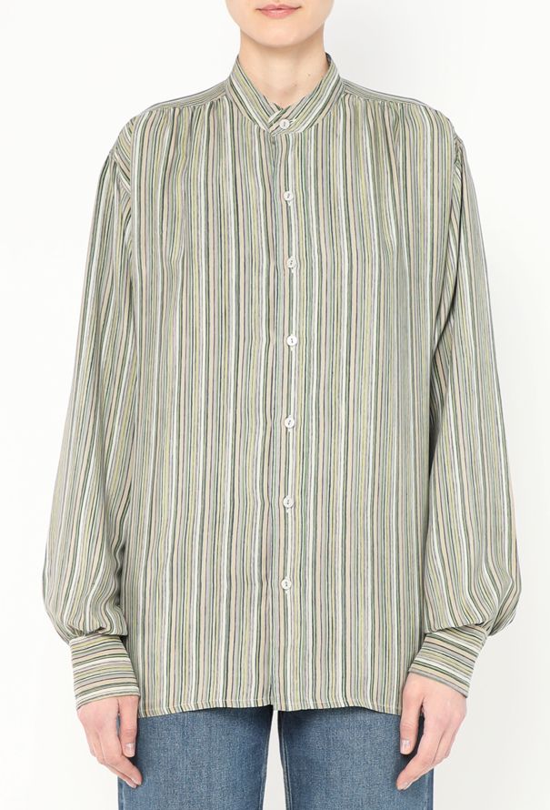 Saint Laurent 1976 Striped Silk Tunic - 1