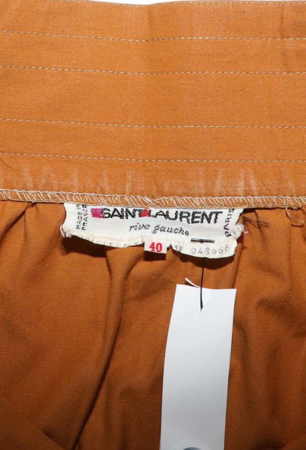Saint Laurent Cotton Belted Wrap Skirt, 1977 - 6