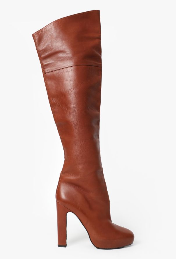Hermès F/W 2011 Leather Knee-High Boots - 1