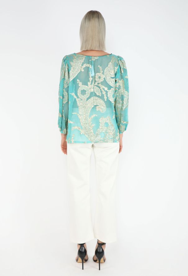 Saint Laurent COLLECTOR F/W 1976 Russian Lamé Blouse - 7