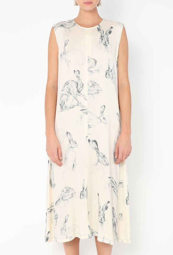 Céline F/W 2015 Wonderland White Silk Dress - 3 Céline F/W 2015 Wonderland White Silk Dress - 3