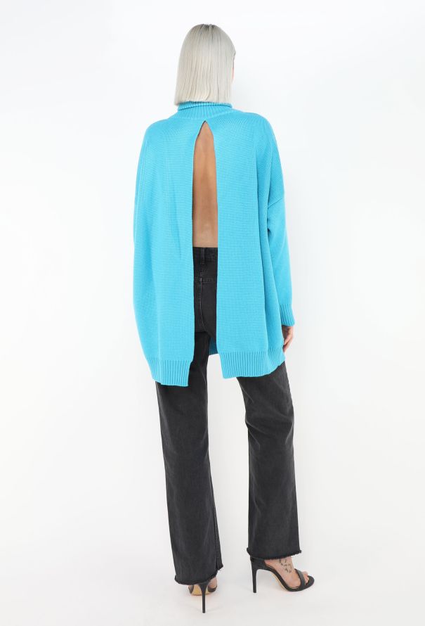 Balenciaga Pre-Fall 2019 Open-Back Turtleneck Sweater - 7