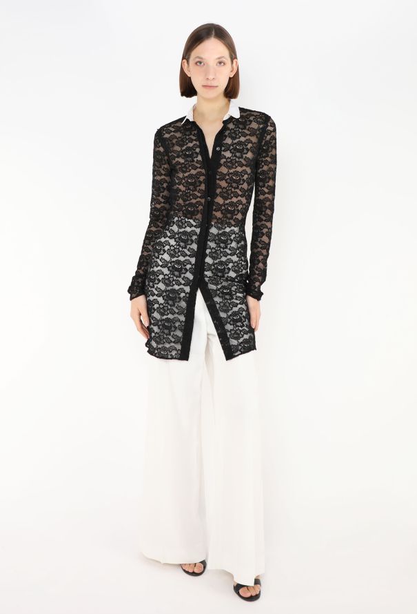 Céline F/W 2010 Collared Lace Tunic - 6 Céline F/W 2010 Collared Lace Tunic - 6