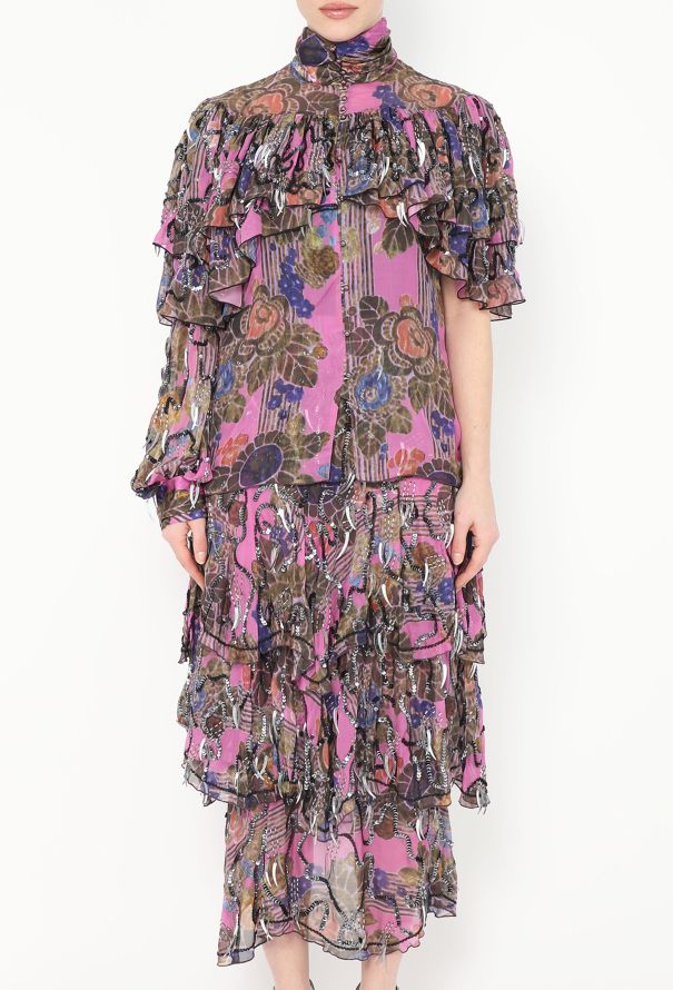 Rodarte S/S 2017 Embellished Silk Ensemble - 3