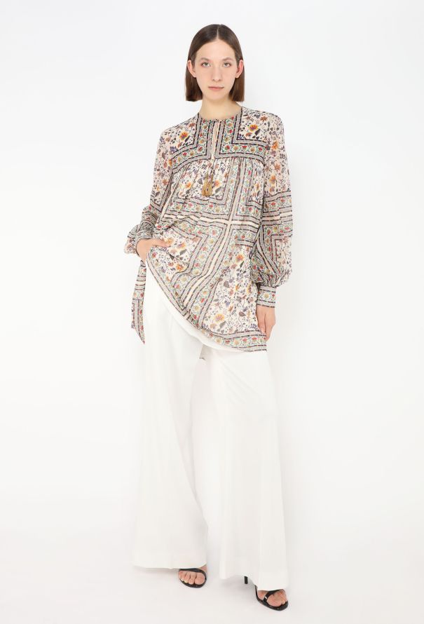 Saint Laurent 2014 Floral Peasant Tunic - 3