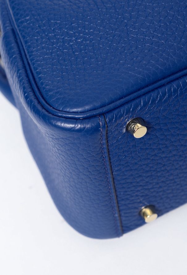 Hermès Bleu Royal Taurillon Clémence Mini Lindy - 7