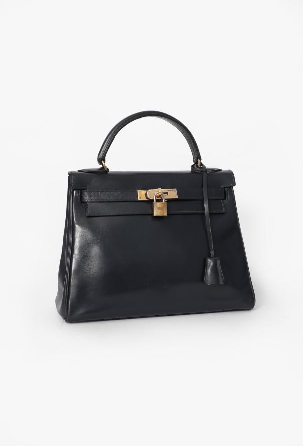 Hermès Vintage Navy Box Kelly Retourné 28, 1963 - 4