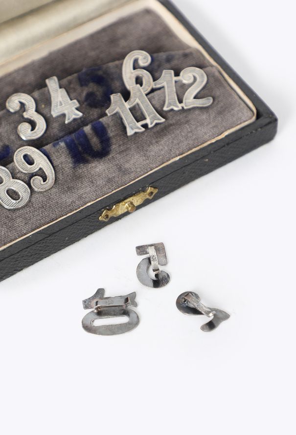 Vintage Objects & Decor Art Deco Silver 1-12 Drink Markers - 7