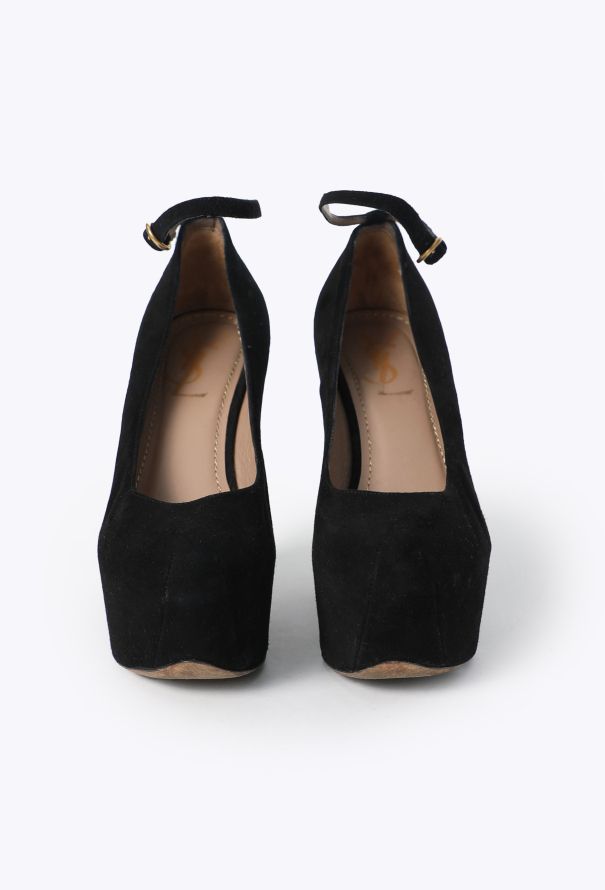 Saint Laurent F/W 2008 Suede Platform Wedges - 4