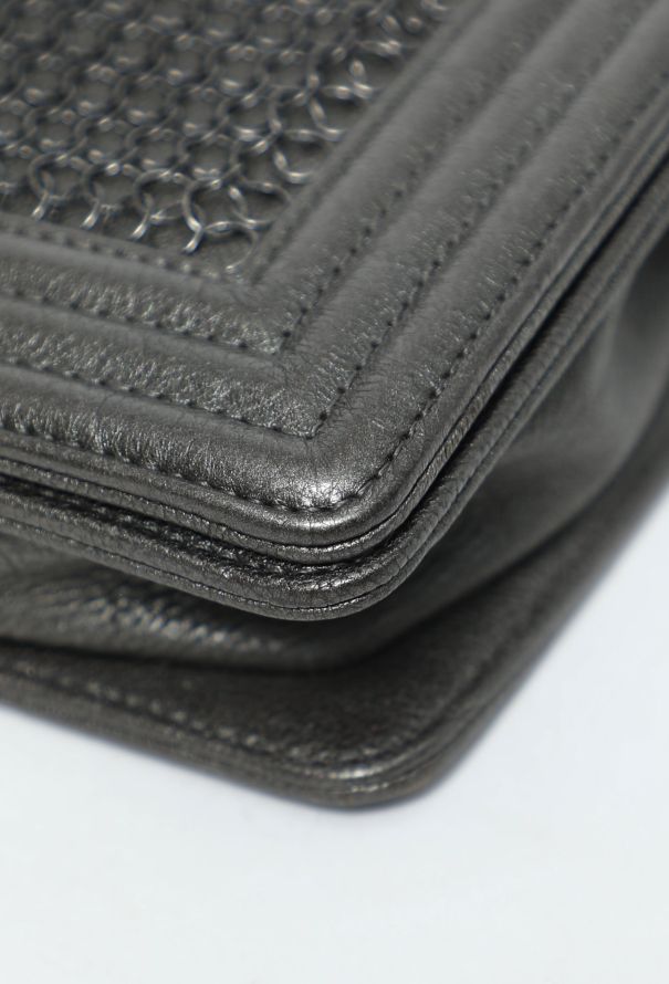 Chanel Metallic Chainmail Boy Clutch - 9