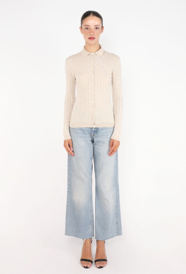 The Row Chicco Merino Ribbed Cardigan - 3