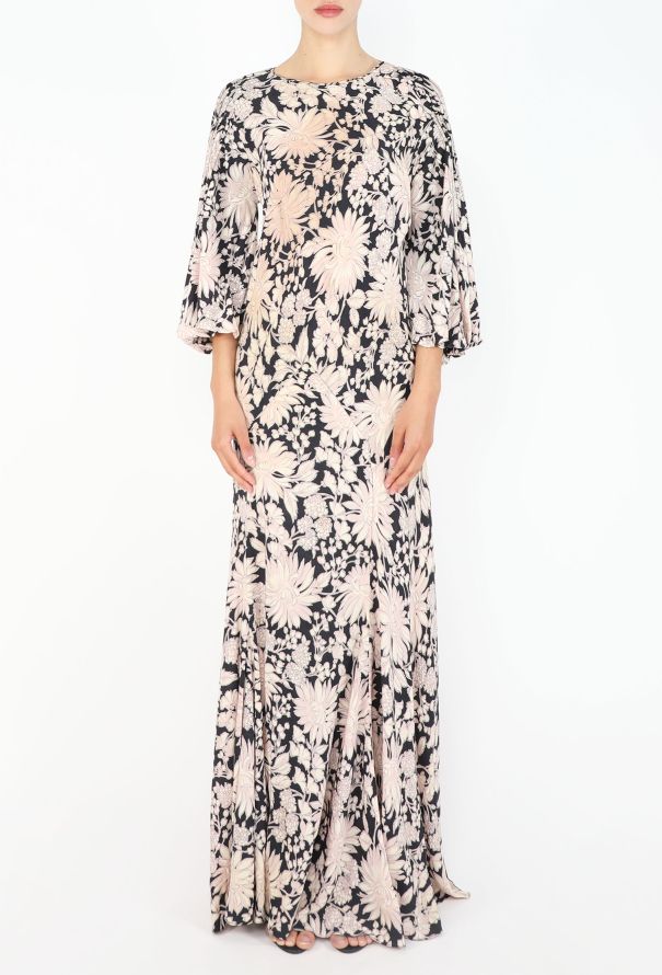 Antique Printed Silk Kaftan - 3