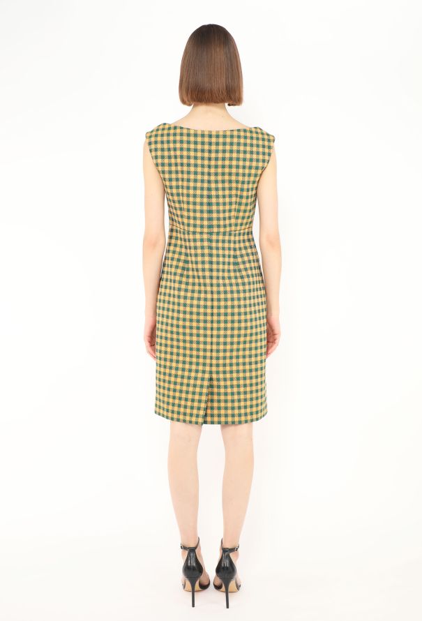 Prada F/W 2013 Gingham Sheath Dress - 5