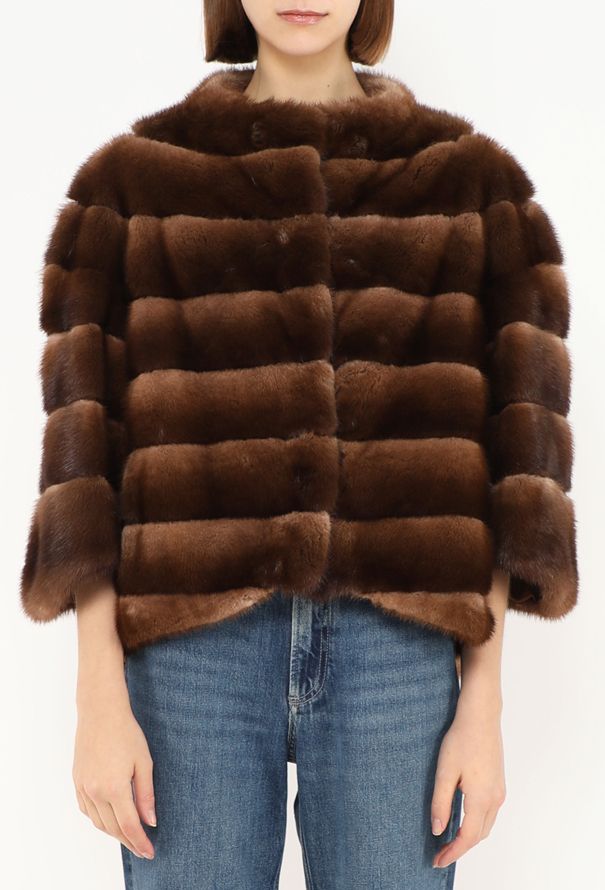 Fendi '90s Mink Fur Cropped Jacket - 3
