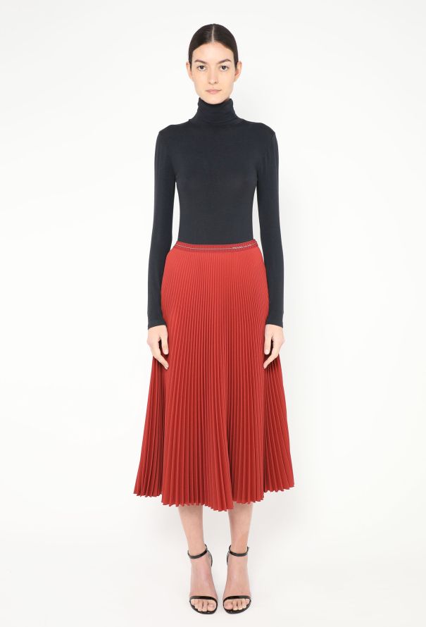 Prada 2020 Pleated Twill Skirt - 1
