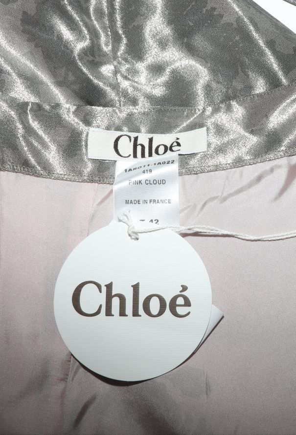 Chloé 2001 Iridescent Silk Halter Dress - 5