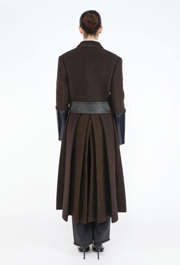 Céline F/W 2011 Leather Trim Riding Coat - 6