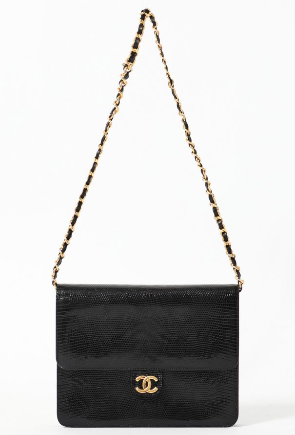 Chanel '80s Lizard Flap Bag - 1