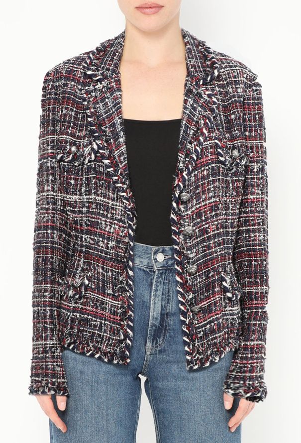 Chanel F/W 2008 Frayed Tweed Belted Jacket - 5 Chanel F/W 2008 Frayed Tweed Belted Jacket - 5